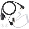 UAYESOK Auricolare radio a 2 pin con microfono PTT e auricolari morbidi per Midland G7 G7PRO G8 G9 G5 G6 XT60 XT70 M24 M48 GXT550 GXT650 Alan39 Alan42 PMR446