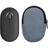 kwmobile Custodia Mouse Wireless per Logitech Pebble Mouse 2 M350s / M350 - Cover Mouse Wireless Gaming con Cerniera - Astuccio in Velluto a Coste e Neoprene - blu vintage