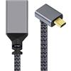 chenyang CY, cavo di prolunga da micro HDMI a HDMI, da micro HDMI 1.4 maschio a HDMI femmina, 4K, angolato a 90 gradi