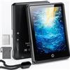 ODEJOI Lettore MP3 da 64 GB, Bluetooth 5.3, touchscreen da 2,8 pollici, alloggiamento in zinco, suono HiFi e altoparlante, durata della batteria 48 ore, rumore bianco (18 suoni), con cuffie e custodia, 128