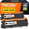 Supply Guy TN2320 TN 2320 Cartucce di Toner compatibile con Brother TN-2330 per Brother MFC-L2700DW MFC-L2700DN MFC-L2720DW HL-L2340DW DCP-L2560DW MFC-L2720DW confezione doppia nero