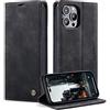 Monweicz Cover Compatibile con IPhone 14 Pro Max, Custodia Portafoglio con Slot per Scheda, Protezione Completa Premium in Pelle PU, Flip Libro Magnetica IPhone 14 Pro Max, Nero