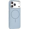 N NEWTOP Cover CV59 Compatibile per Apple iPhone 17 PRO MAX, Custodia TPU Simil Velluto Flessibile Morbida Case Semi Rigida Protezione Cromata Fotocamera Anti Urto Magnete Ricarica Wireless (Azzurro)