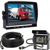 xinyida Sistema di Parcheggio con Monitor LCD HD 17,8cm e Telecamera Retromarcia | Monitor a Colori con Parasole e Staffa, 18 LED per Visione Notturna, Cavo 10m, Per Camper/Rimorchio/Camion