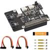 Coolwell PCIe to 2-Channel SATA HAT+ Adapter for Raspberry Pi 5, SATA 3.0 Expansion Board with Dual SATA Ports, LED Indicators, EEPROM, Plug and Play, High-Speed HDD/SSD Storage Support