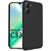 N NEWTOP Cover Compatibile per Realme C33, Custodia TPU SOFT Gel Silicone Ultra Sottile Flessibile Case Posteriore Protezione Fotocamera Anti Urto Guscio Scocca Colorato (Nero)