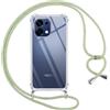 Pnakqil Cover per Oppo A6 Pro 5G/4G con Cordino, Trasparente Custodia con Laccio Tracolla Cellulare Girocollo Collana Protettiva per Oppo A6 Pro 5G/4G 6.57 Pollic, Verde