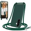 Jrkvniv Cover per Samsung Galaxy A57 5G con Cordino, Morbido TPU Silicone Case con Laccio Tracolla, Regolabile e Rimovibile, Antiurto AntiGraffio Case per Samsung Galaxy A57, Verde