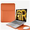 HaruYo 16-15-13-14 Pollici Custodia per Computer Portatile, per Laptop | con Supporto Funzione, Pelle Portatile Sleeve per MacBook Air/Pro/Surface Dell Lenovo HP PC (13-14 Pollici | Arancione)