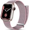 Mastten Sport Loop Compatibile con Apple Watch 38mm 40mm 41mm, Nylon Traspirante Uomo Donna Braccialetti di Ricambio Intrecciati Regolabili per iWatch Series SE 11 10 9 8 7 6 5 4 3 2 1, Rosa Rosa