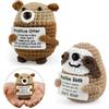 Foyucool Peluche Portafortuna in Coppia, Bradipo e Lontra, Regalo per Fidanzato e Fidanzata, Regalo di Compleanno per Donna, Idea Regalo Motivazionale per Amica o Collega