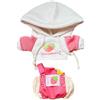 niannyyhouse Vestiti per bambola di peluche, 20 cm, con cappuccio, motivo frutta, 20,3 cm, morbida bambola Dressup (rosa)