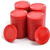 Smartdealspro Contenitore di conteggio opaco in plastica, mini fiche da poker, gettoni da gioco con scatola di conservazione, Rosso, 32 mm (64 pezzi, Girasole)