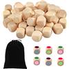 XoeLLe 50 Pezzi Dadi di Legno Vuoti, Cubi Grezzi 20 mm per Giochi da Tavolo, Carte, Artigianato e Fai da Te