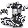 SHAREMI Macchina Telecomandata, 2.4GHz Polizia Macchina Robot Trasforma Radiocomandata con Luce RC Auto, 360°Rotazione Macchinine Bambini Giochi All'aperto Regalo Bambino 4 5 6 7 8 9 Anni Maschio Bambina