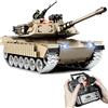Supdex Carro Armato Telecomandato M1A2, 1:18 con Cingoli in Metallo RC Tank con Sparo BB, Fumo, Suoni, Luci e Rinculo Carro Armato Radiocomandato per Adulti e Bambini 6+ Veicolo Militare da Battaglia