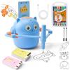 LTFIOON Drawing Robot, Robots da Disegno per Bambini con 100 Carte, Robots da Disegno Che Dipinge, Idraw Robot Magico Interattivo per Bambini&Bambine (Blau)