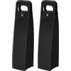 PATIKIL Vino Borsa regalo 2pz Vino Borsa Riutilizzabile Pelle Nero | Vino Tote Trasportino, per Vino Bottiglie Portatile Champagne regalo Borse per Picnic Festa Matrimonio