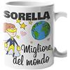Colorfamily tazza mug Sorella sei la migliore del mondo idea regalo per la Sorella