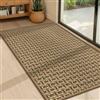 LEKEEPGO Zerbino Ingresso Interno 60x90cm, Tappeto Ingresso Interno Antiscivolo, Tappeti Lavabile, Tappetino Assorbente per Casa Porta, Entrata, Corridoio, Marrone