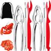Artcome Artcom - Set di 7 attrezzi per frutti di mare, 2 cracker per granchi, 2 sgusciatori per aragoste, 2 forchette per granchi, 1 custodia