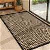 LEKEEPGO Zerbino Ingresso Interno 60x90cm, Tappeto Ingresso Interno Antiscivolo, Tappeti Lavabile, Tappetino Assorbente per Casa Porta, Entrata, Corridoio, Nero