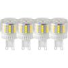 HUAMu Lampadine LED G9 Lampadina 5W,Equivalente 50W Lampadina Alogena,Senza Flicker,Bianco Freddo 6000K, 500lm, Lampadine LED G9 a risparmio energetico,Confezione da 4 [Classe di efficienza energetica A++]