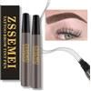 ZSSEMEI Penna per sopracciglia impermeabile - Matita per sopracciglia con microblading, durata 24 ore, crea un aspetto naturale (Black Brown - 2 PCS)