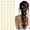 YAWYO 50 Fermagli per Capelli a Stella, Mollette in Metallo Stella 3 cm per Donne e Ragazze (Oro)