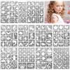 Yazhiji 183 pezzi di stencil per tatuaggi temporanei, kit di stencil per dipingere su viso e corpo, stencil per tatuaggi glitterati per bambini, spettacoli scolastici, compleanni, feste di Halloween,