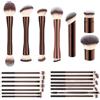 KINDLUME 20 Pezzi Pennelli Trucco, Pennelli Make Up, Set Pennelli Trucco, Pennello ombra occhio, Incluso Pennello Blush e Ombretti, per Trucco Quotidiano e Uso Professionale