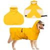 Esshogo Mantellina Cane Pioggia, Giallo Impermeabile per Cani, Giacca Impermeabile per Cani, impermeabile cane antipioggia, cappotto impermeabile cane, Adatto a Cani di Taglia Grande, Media, 7XL