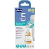 Chicco PERFECT 5 Biberon Anticolica 150 ml, Biberon Flusso Lento, 0 Mesi +, con Tettarella in Morbido Silicone, Biberon Biofunzionale con Intui-flow System da 150 ml, Giallo