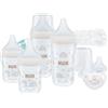 NUK Confezione biberon Perfect Match Perfect Start | 0-6+ mesi | Si adatta al palato del bambino | 4 biberon anti-colica, ciuccio, scovolino per biberon e altro | Senza BPA | 9 pezzi