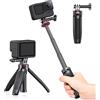 ULANZI Select Bastone estensibile per selfie per action camera, kit di accessori portatile per Vlog Selife Stick Treppiede Impugnatura Impugnatura Stand Action Camera Vlog