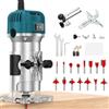 VOBOR Rifilatore Fresatrice Verticale, 800W 30000 RPM Fresatrice Elettrica per Legno con 15 pezzi 1/4 Fresatura Cuter e Mandrino 6/6.35mm, Fresa in Legno Taglialegna Professionale Utensili