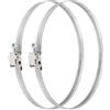 neverest® Set di 2 fascette stringitubo professionali in acciaio inox, 150 mm, fascetta stringitubo con attacco a vite per asciugatrice, tubo di scarico, tubo in alluminio flessibile, ventilatore di