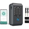 TenixLox Cassaforte per chiavi da parete, con collegamento di 5 m al campanello esterno, organizer per chiavi di casa, ufficio e casa, con tastiera di sicurezza, accesso alle impronte digitali e app