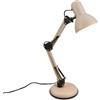 BRILONER - Lampada da scrivania con interruttore a cavo, orientabile, E14, max. 25W, lampada da comodino, lampada da tavolo, lampade da comodino, lampada scrivania, 15,5x53 cm, beige