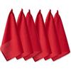 DII Basic Solid Dishtowel Collection Cotton Flat Woven, Small Set, 18x28, Tango Red, 6 Piece