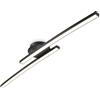 B.K.Licht Plafoniera LED, luce calda 3000K, 1100Lm, 12W, 1 braccio ruotabile, lunga 57.5cm, Lampada da soffitto per entrata, lampadario nero IP20