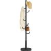 SONGMICS Attaccapanni da Terra a Forma di Cactus, Appendiabiti, 8 Ganci Curvi verso l'Alto, Altezza 175,3 cm, per Abiti Cappelli Borse, Nero Inchiostro RCR039BH01