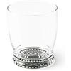Excelsa Boheme Noir Set 6 Bicchieri Acqua con Fondo Decorato, Vetro