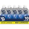 Vernel Ammorbidente Concentrato Vernel Fresh Control Freschezza Glaciale (10 x 48 lavaggi), Ammorbidente Concentrato per Tutti i Tessuti, con Controllo degli Odori di Lunga Durata