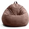 CEWROM Pouf a sacco a forma di goccia per adulti, per interni, 100 x 120 cm, solo rivestimento (senza imbottitura), sacchi da gaming XL Giant Grey Bean Bag Chair per Outdoor Living Room Decor (verde