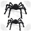 OUOQI 2pcs Ragno di Halloween,90cm+75cm Ragno Peloso Gigante,Decorazione Ragno di Halloween,Ragno Gigante Finto,Ragno Peloso di Halloween,per Halloween Decorazione,decorazione per interni,esterni e cortili