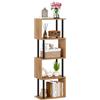 IBUYKE Librerie a Forma di S a 5 Ripiani,Libreria Verticale,Rovere WBC015K | Libreria Angolare Moderno Scaffali Espositivi Libreria da parete per Soggiorno Camera Da Letto Ufficio