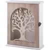 Rongxze Portachiavi in legno, cassetta portachiavi con chiave a forma di albero della vita, armadio portachiavi in legno vintage per ingresso, corridoio, ufficio