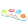 ColorBaby Play Xilofono elettrico per bambini, luci e suoni, 4 tasti luminosi, 3 pulsanti musicali, modalità di gioco, funziona con 2 batterie AAA incluse, giocattolo musicale, da 24 mesi (39604)