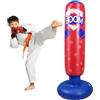 ZHUYNXIR Sacco da boxe gonfiabile da 120 cm per bambini, sacco da boxe con piedistallo, sacco da boxe per praticare karate, taekwondo, sacco da boxe antistress per bambini.